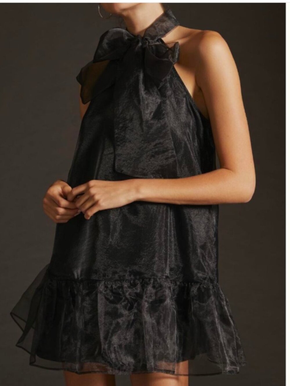 Anthropologie Maeve High Neck Bow Tie Dress by Anthropologie - Size Large - Picture 2 of 6